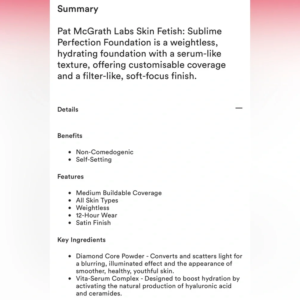 PAT McGRATH LABS (Shade: 5) Skin Fetish: Sublime Perfection Foundation